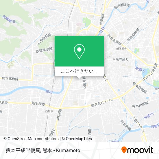 熊本平成郵便局地図