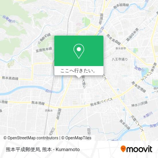 熊本平成郵便局地図