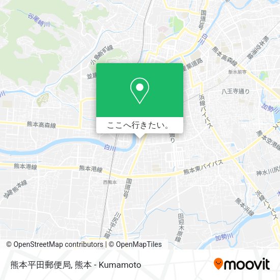 熊本平田郵便局地図
