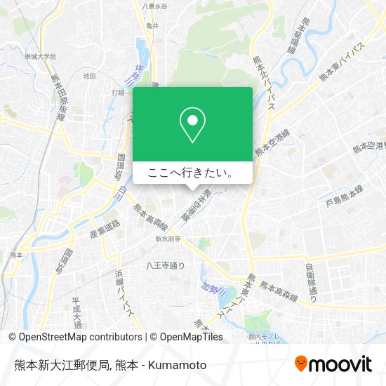 熊本新大江郵便局地図