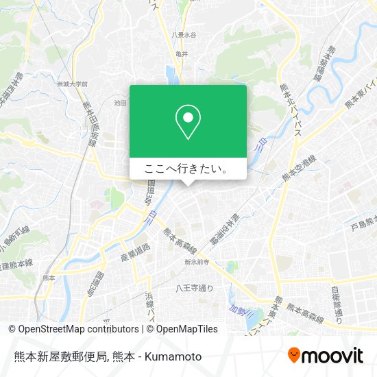 熊本新屋敷郵便局地図