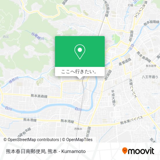熊本春日南郵便局地図
