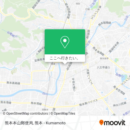 熊本本山郵便局地図