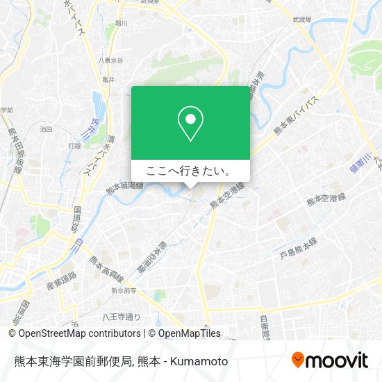 熊本東海学園前郵便局地図