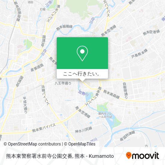 熊本東警察署水前寺公園交番地図