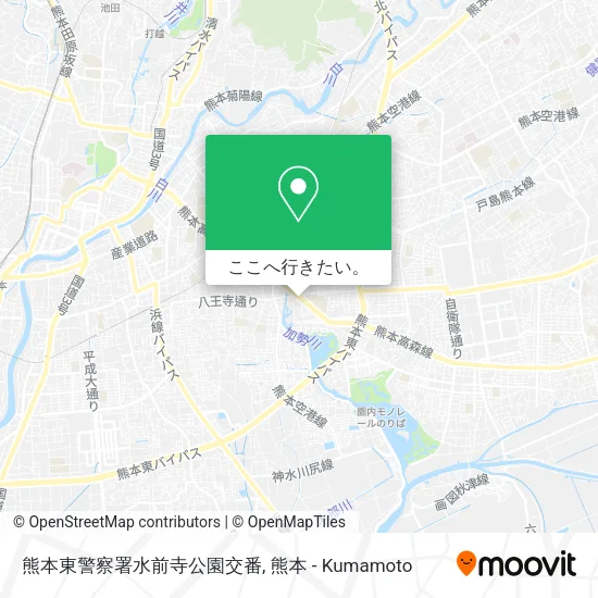 熊本東警察署水前寺公園交番地図