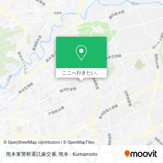 熊本東警察署託麻交番地図