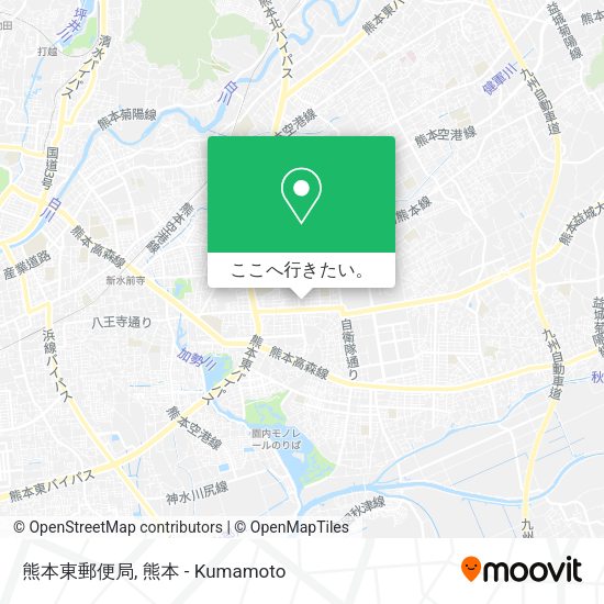熊本東郵便局地図