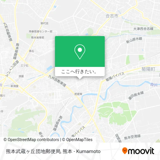 熊本武蔵ヶ丘団地郵便局地図