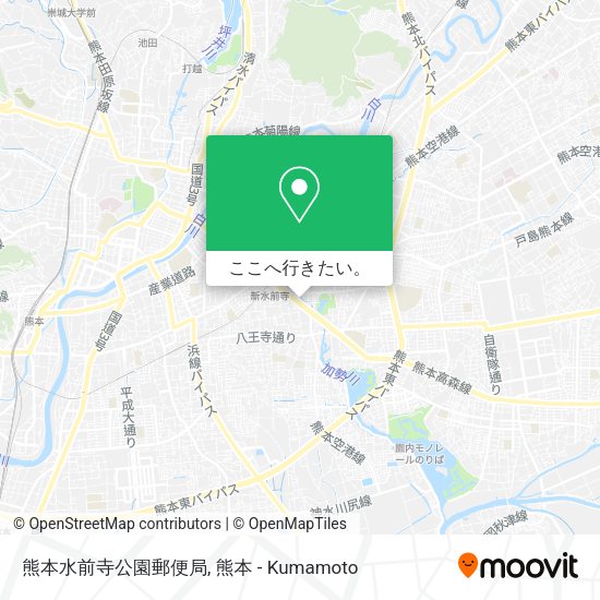 熊本水前寺公園郵便局地図