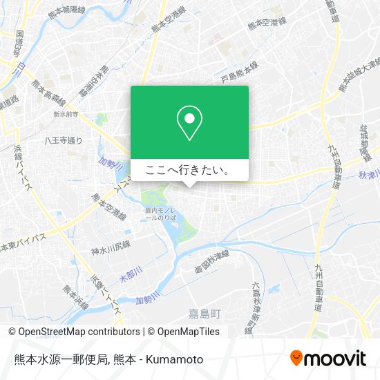 熊本水源一郵便局地図