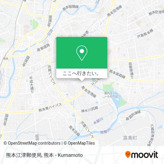熊本江津郵便局地図