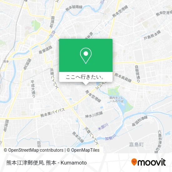 熊本江津郵便局地図