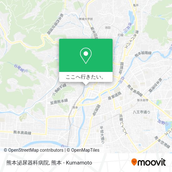 熊本泌尿器科病院地図