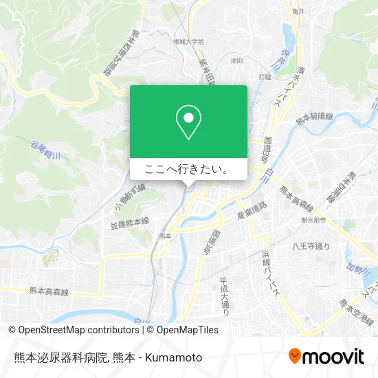 熊本泌尿器科病院地図