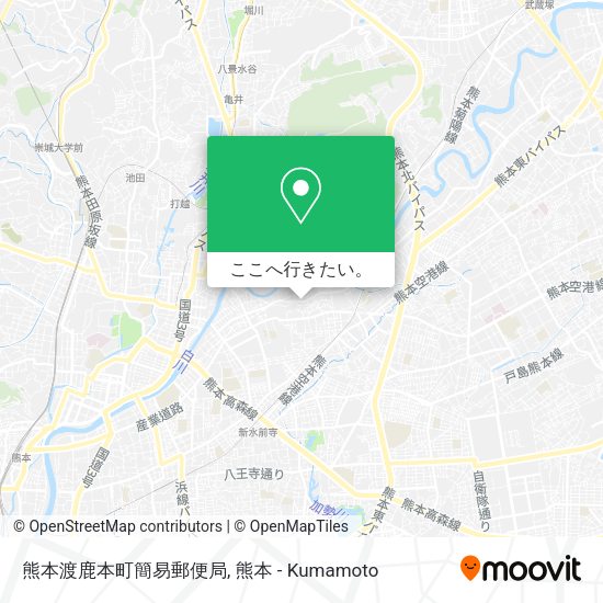 熊本渡鹿本町簡易郵便局地図