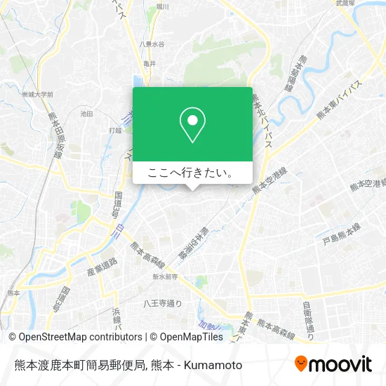 熊本渡鹿本町簡易郵便局地図