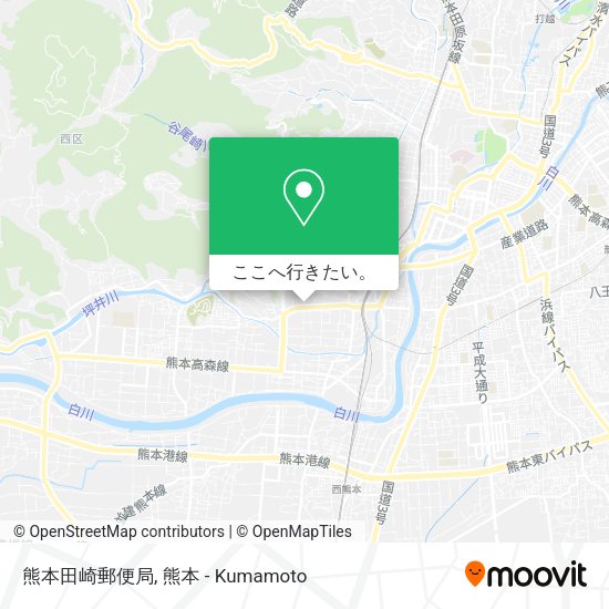 熊本田崎郵便局地図