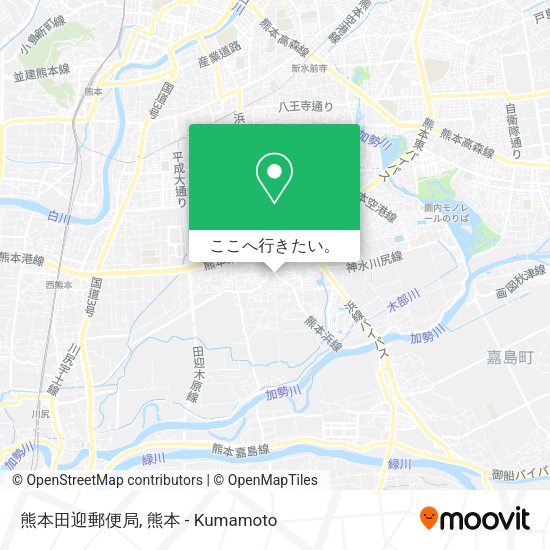熊本田迎郵便局地図