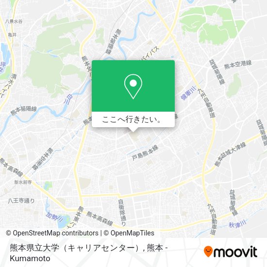 熊本県立大学（キャリアセンター）地図