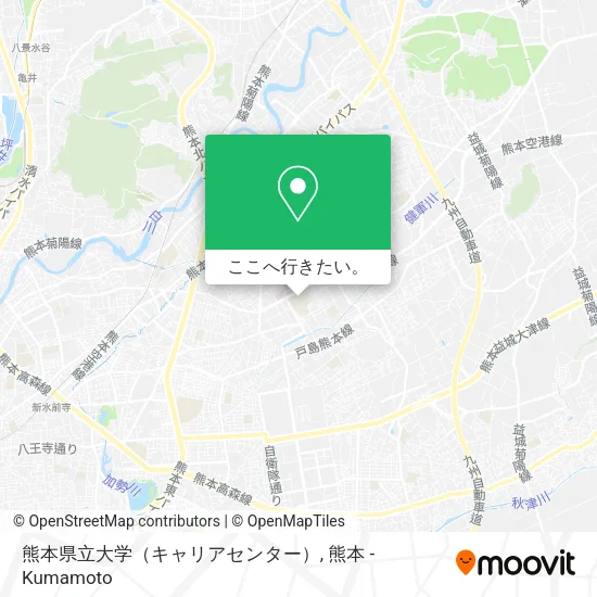 熊本県立大学（キャリアセンター）地図
