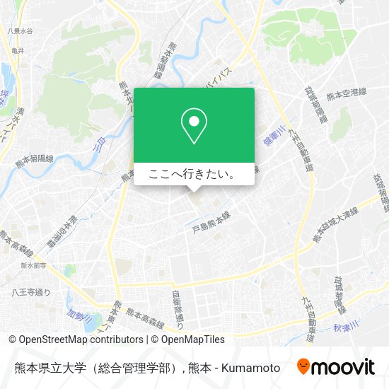 熊本県立大学（総合管理学部）地図