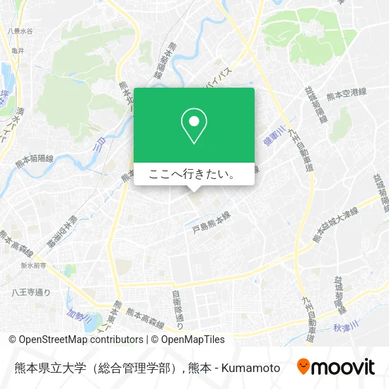 熊本県立大学（総合管理学部）地図