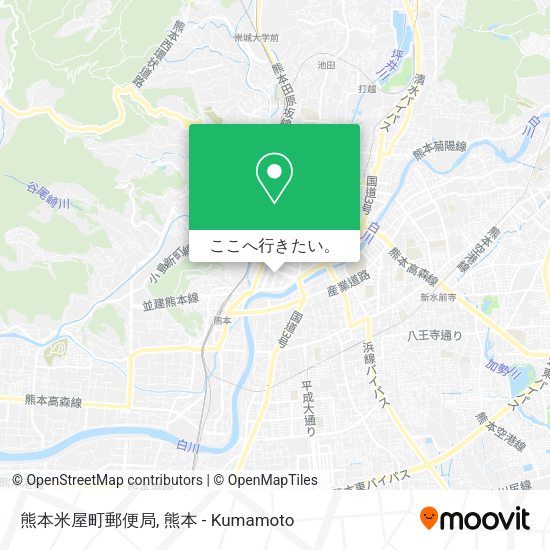 熊本米屋町郵便局地図