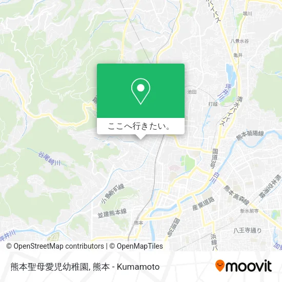 熊本聖母愛児幼稚園地図