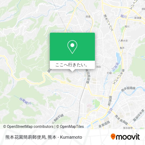 熊本花園簡易郵便局地図