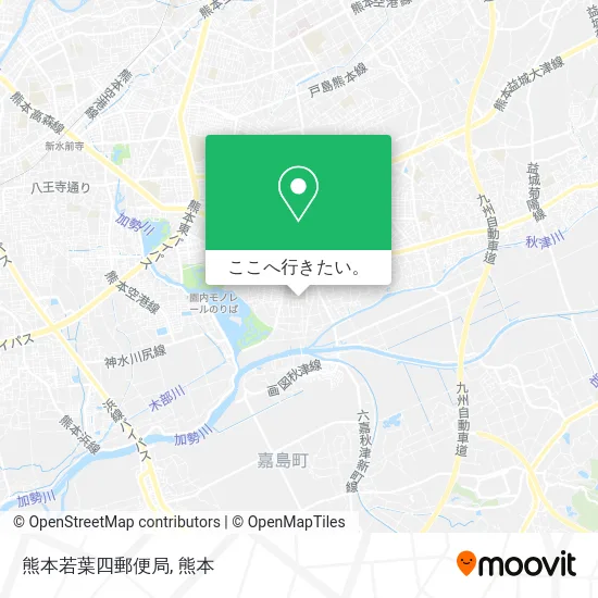 熊本若葉四郵便局地図