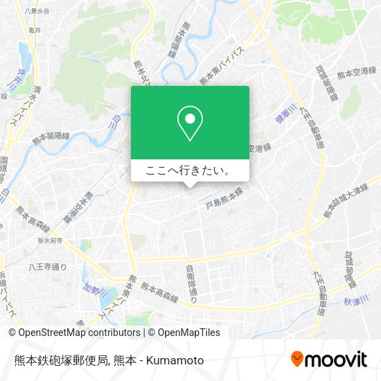 熊本鉄砲塚郵便局地図