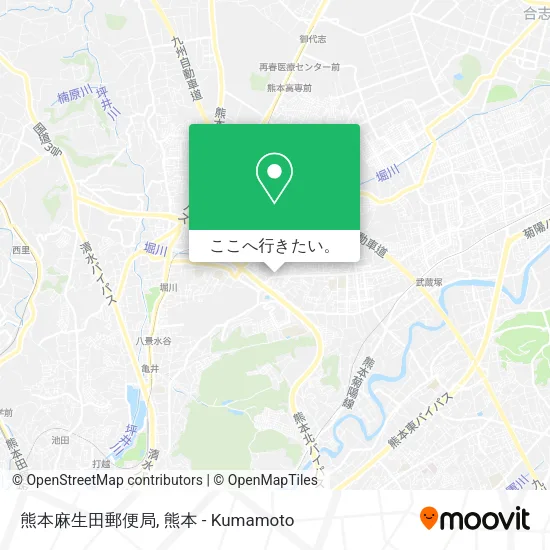 熊本麻生田郵便局地図