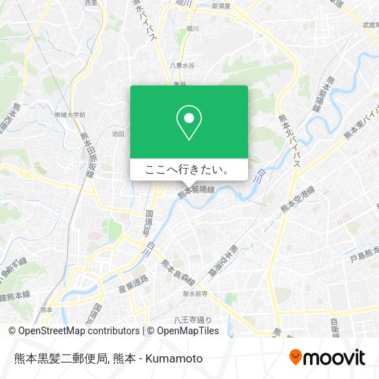 熊本黒髪二郵便局地図