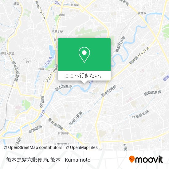 熊本黒髪六郵便局地図