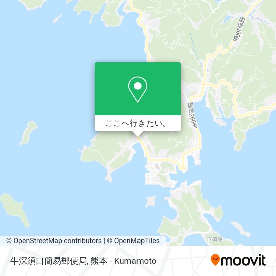 牛深須口簡易郵便局地図
