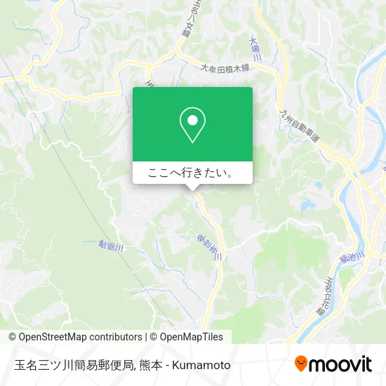 玉名三ツ川簡易郵便局地図