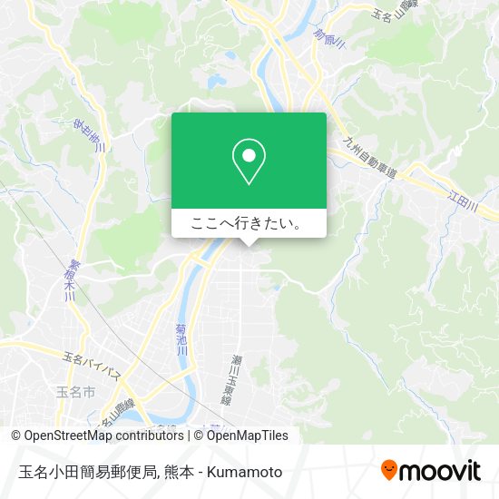 玉名小田簡易郵便局地図