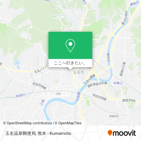 玉名温泉郵便局地図