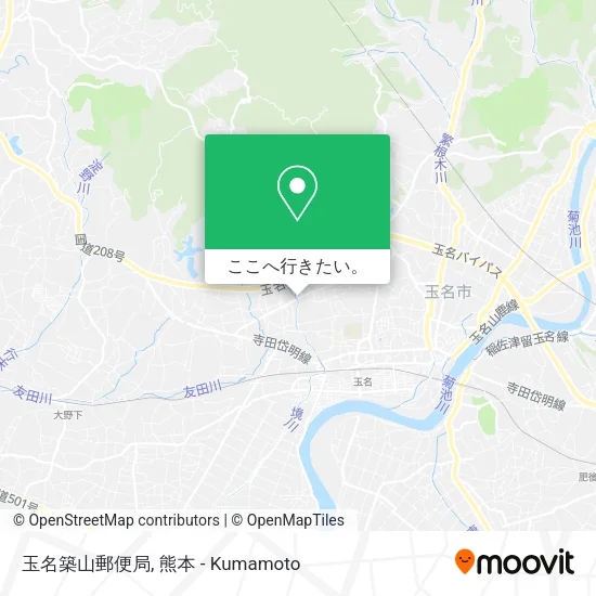 玉名築山郵便局地図