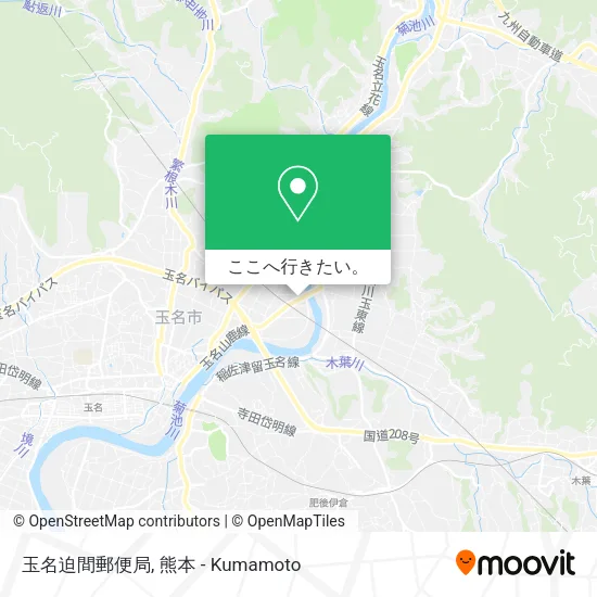 玉名迫間郵便局地図