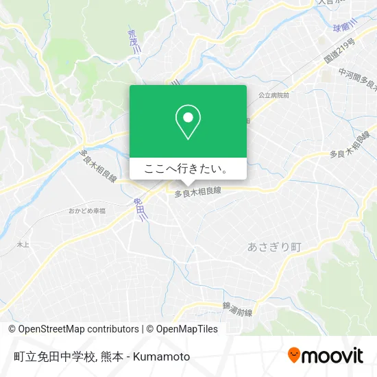町立免田中学校地図