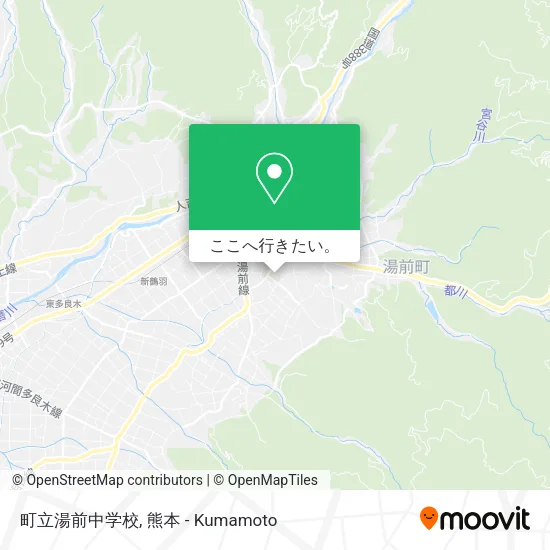 町立湯前中学校地図