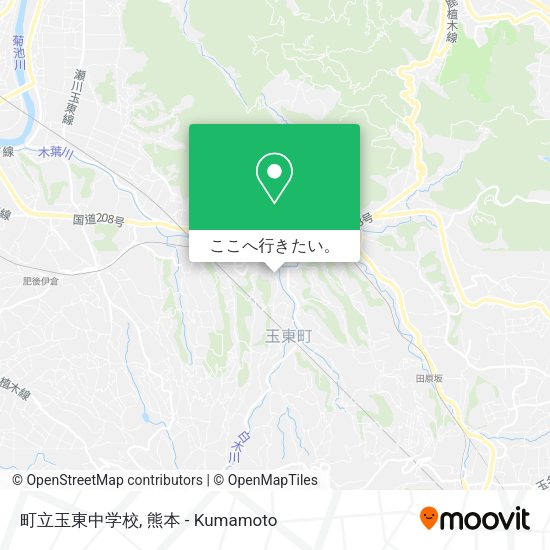 町立玉東中学校地図