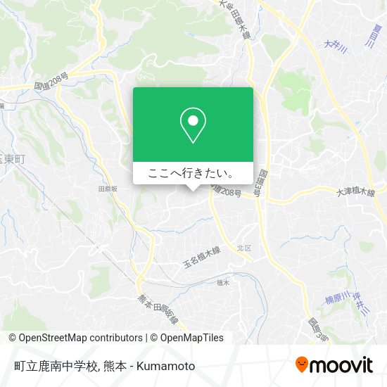 町立鹿南中学校地図