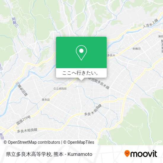 県立多良木高等学校地図