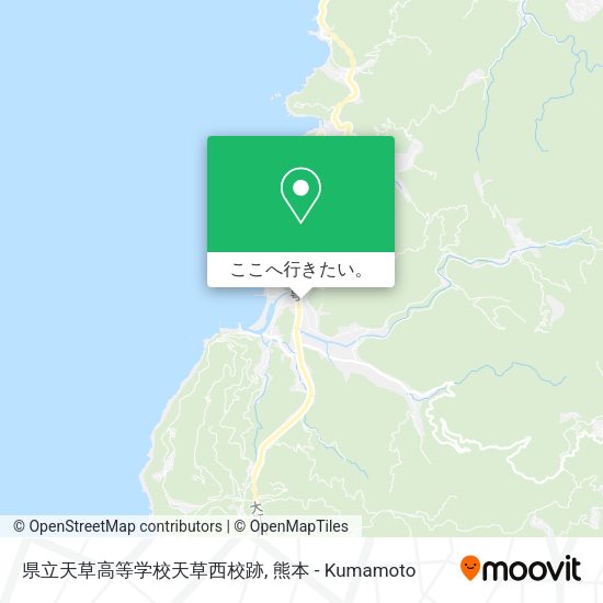 県立天草高等学校天草西校跡地図