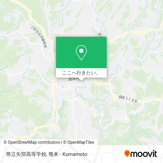 県立矢部高等学校地図
