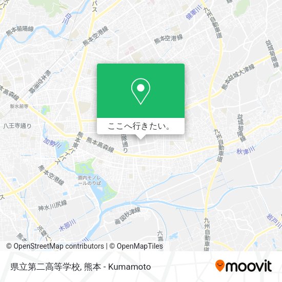 県立第二高等学校地図