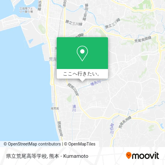 県立荒尾高等学校地図